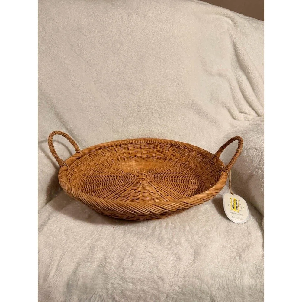 Threshold Studio McGee Round Tapered Decorative Accent Tray New w/ Wear